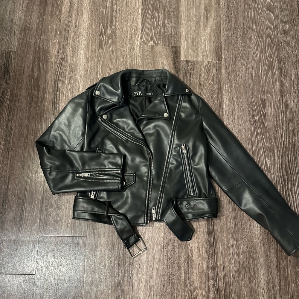 Faux leather jacket